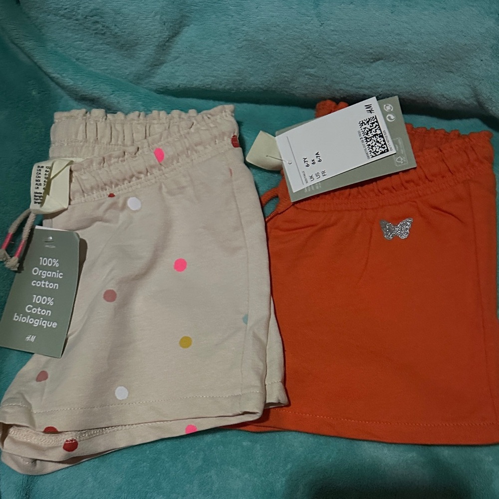 H&M Kids Shorts Set - Orange and Cream with Dots